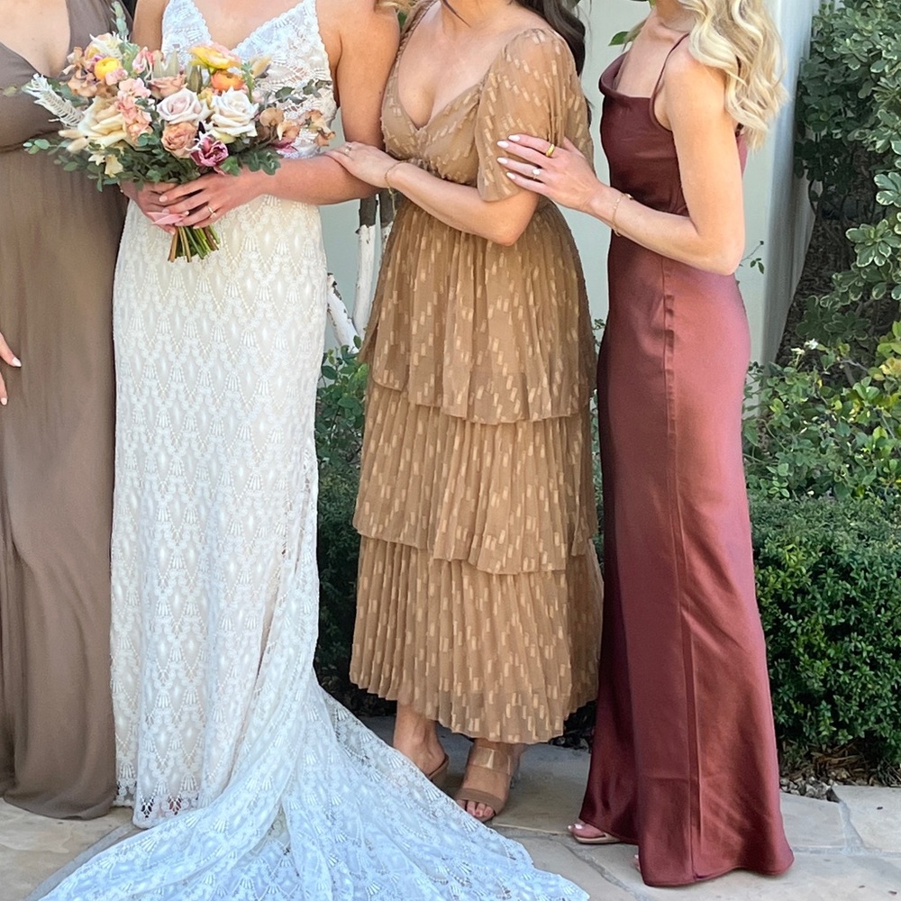 Chestnut Brown Silk Dress